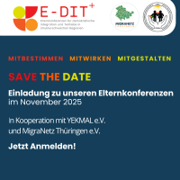 Elternkonferenzen im Rahmen von E-DIT PLUS. Jetzt anmelden!